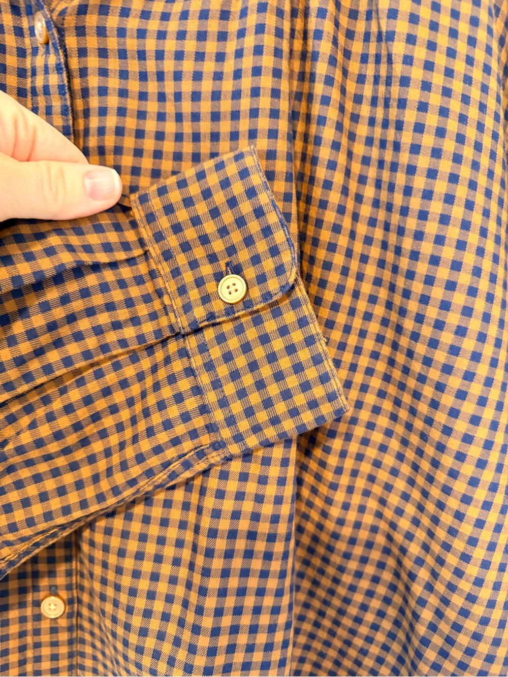 Orvis Gingham Blouse Fall Cottagecore Preppy Plaid Cotton M - Picture 4 of 8